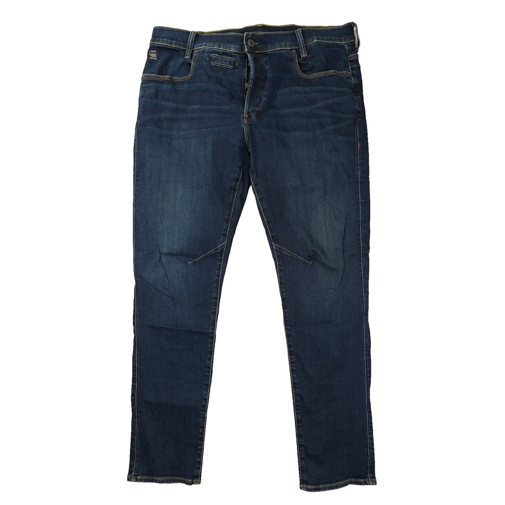 G Star Raw D-STAQ Slim Fit Jeans Men's 38x32 Dark Wash Blue Streetwear